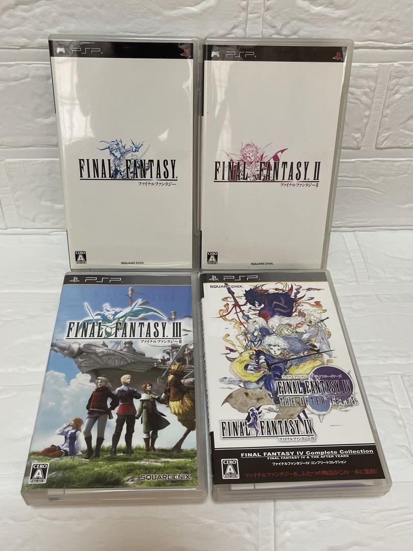 FINAL FANTASY 1 , 2 , 3 , 4 PSP 4Games Set FF Japan import used 