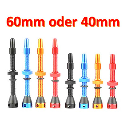 2 Stück Tubeless Ventil MTB oder Road 60mm oder 40mm, schwarz, blau, rot, orange