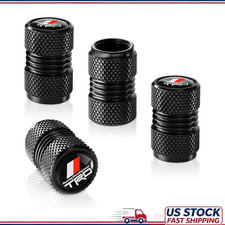 4pcs Tire Valve Stem Caps Black Universal Toyota Trd Sequoia Tundra Tacoma 4ru