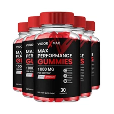 5-Pack Vigor X Max Gummies for Men – Vigor Max Male Support Gummies -300 Gummies