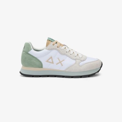 SUN 68 - HERRENSCHUH STOFF UND WILDLEDER WEISS + SALBEI Z36106 01 (7)
