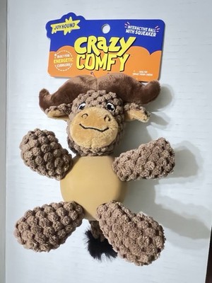 Joyhound Squeaky Plush Bison Interactive Dog Toy for Small Dogs, Super Soft