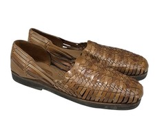 Sandalias Sunsteps Fisherman Huarache Para Hombre Talla 12 Marrón Tejido a Mano