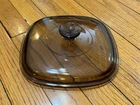 Vintage PYREX Corning Ware Amber Brown Replacement LID A-9-C 9" SQUARE