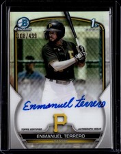 2023 Bowman Chrome Enmanuel Terrero Prospect Auto Refractor /499 Pirates