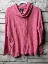Jones New York Sweater Cowelneck Pink Pullover Women  s Large EUC
