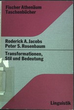 Transformationen, Stil und Bedeutung. (FAT 20...