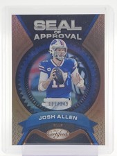 JOSH ALLEN 2021 CERTIFIED SEAL OF APPROVAL BRONZE MIRROR 001/249 BILLS Q5454