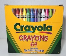 Vintage Crayola 64 Crayons w/ Sharpener 1999 Binney  Smith Classic Box Set