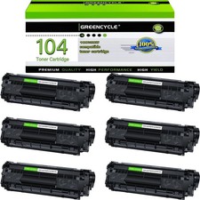 6PK Toner Black fit for Canon 104 FX-9 FX-10 imageCLASS MF4370dn MF4380dn MF4270