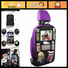 Backseat Car Organizer with Tablet Holder - Storage Bag for Kids Toddlers, Tra