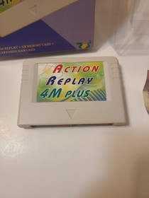 Action Replay 4M Plus &mdash; Sega Saturn Memory and Expansion RAM Card With Box Nice