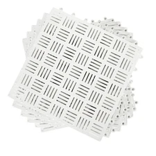 12Pack 12" x 12" Interlocking Rubber Floor Tiles PVC Drainage Mat Pool Mats f...