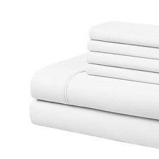 Cathay Home Home Basics Ultra Soft Brushed 6 Piece Microfiber 90Gsm Sheet Set -