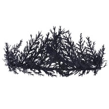 Handmade Gothic Black Flower Crown- Elf Dark Headband Fairy Woodland Headpiec...