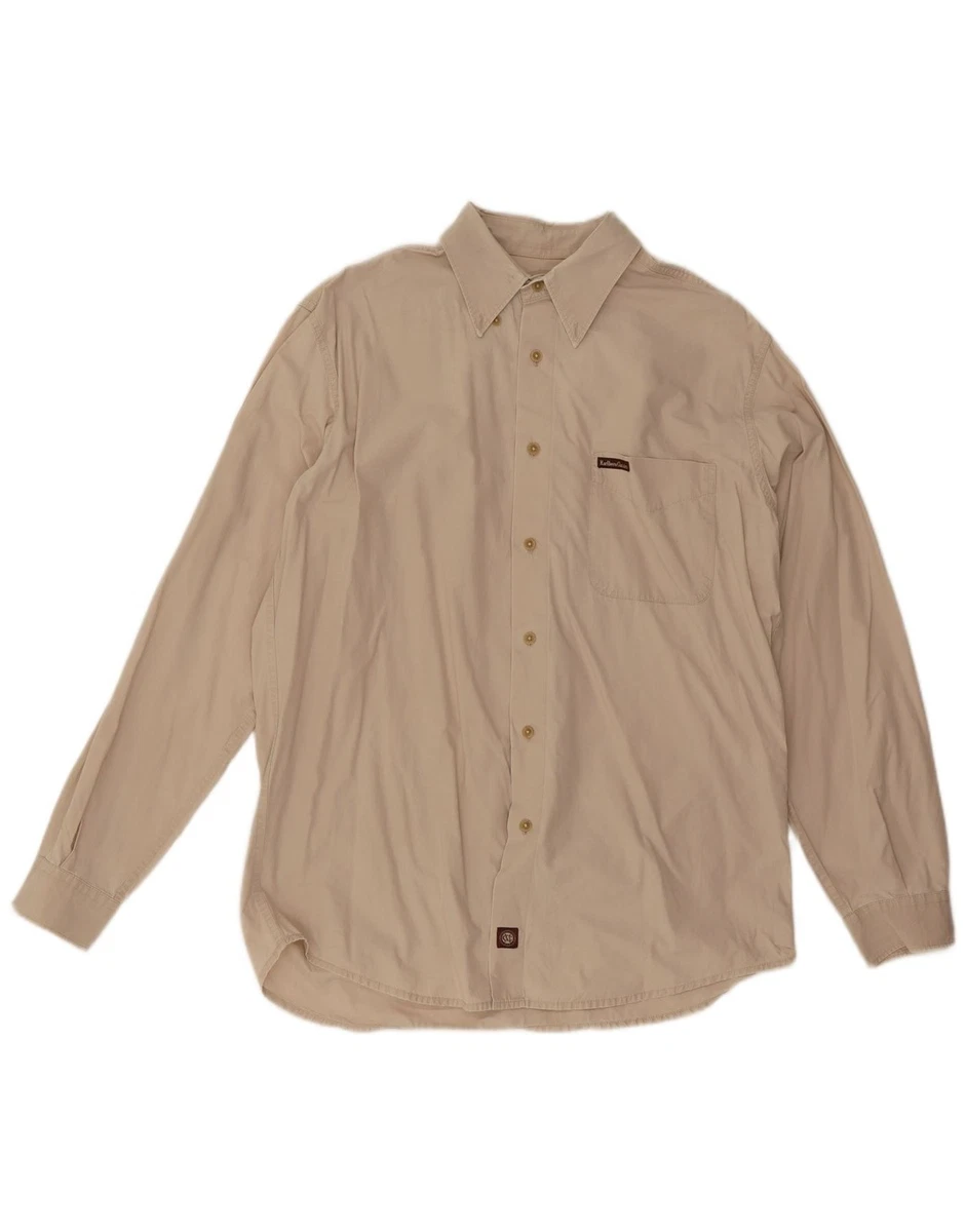 コソコソMarlboro Classics 長袖シャツ ベージュ Lサイズ Marlboro Classics Long Sleeve Regular Fit Casual Button-Down