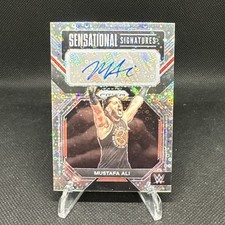 2023 Panini Prizm WWE Mustafa Ali Sensational Signatures Silver Disco #SN-MAL