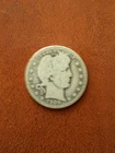 1909-O Silver Barber Quarter Good KEY DATE Mint 90% 6 Grams DIAMETER24.3MM