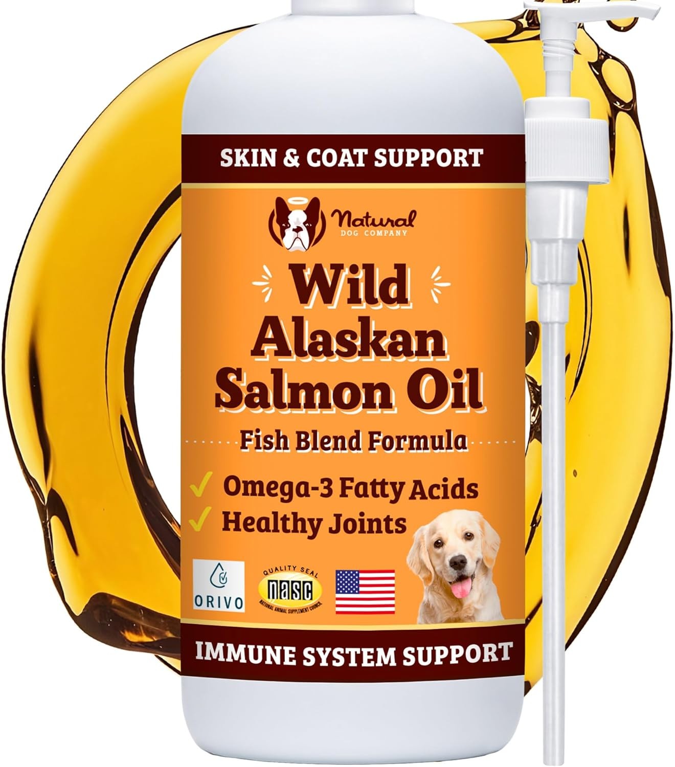 Natural Dog Company Wild Alaskan Salmon Oil Formula with Ome