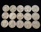 lot of 15 washington 90 % silver quarters Mixed Years And Grades