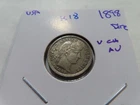 K18 USA 1898 Barber Dime Very Choice AU