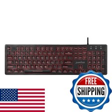 Perixx PERIBOARD-317RGB Backlit USB Keyboard Big Print RGB LED US English Layout