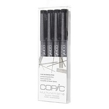COPIC Multiliner Black A 4 Pen Set Fine Line Art Drawing Illustration Markers