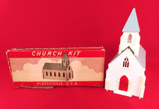 Bachmann Plasticville USA O / S Church CC-9 Boxed - 1953 Plus EXTRA PARTS