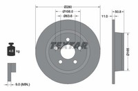 2X Bremsscheibe Hinten Textar 92326403 FÜR Ford Bremsscheiben Scheibenbremse
