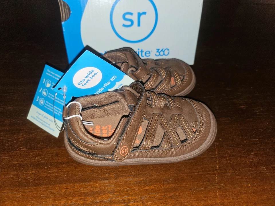 Stride Rite 360 Niños Talla 6M Amos 2.0 Zapatilla Pescador Sandalia Nueva En Caja Foto 2 de 4
