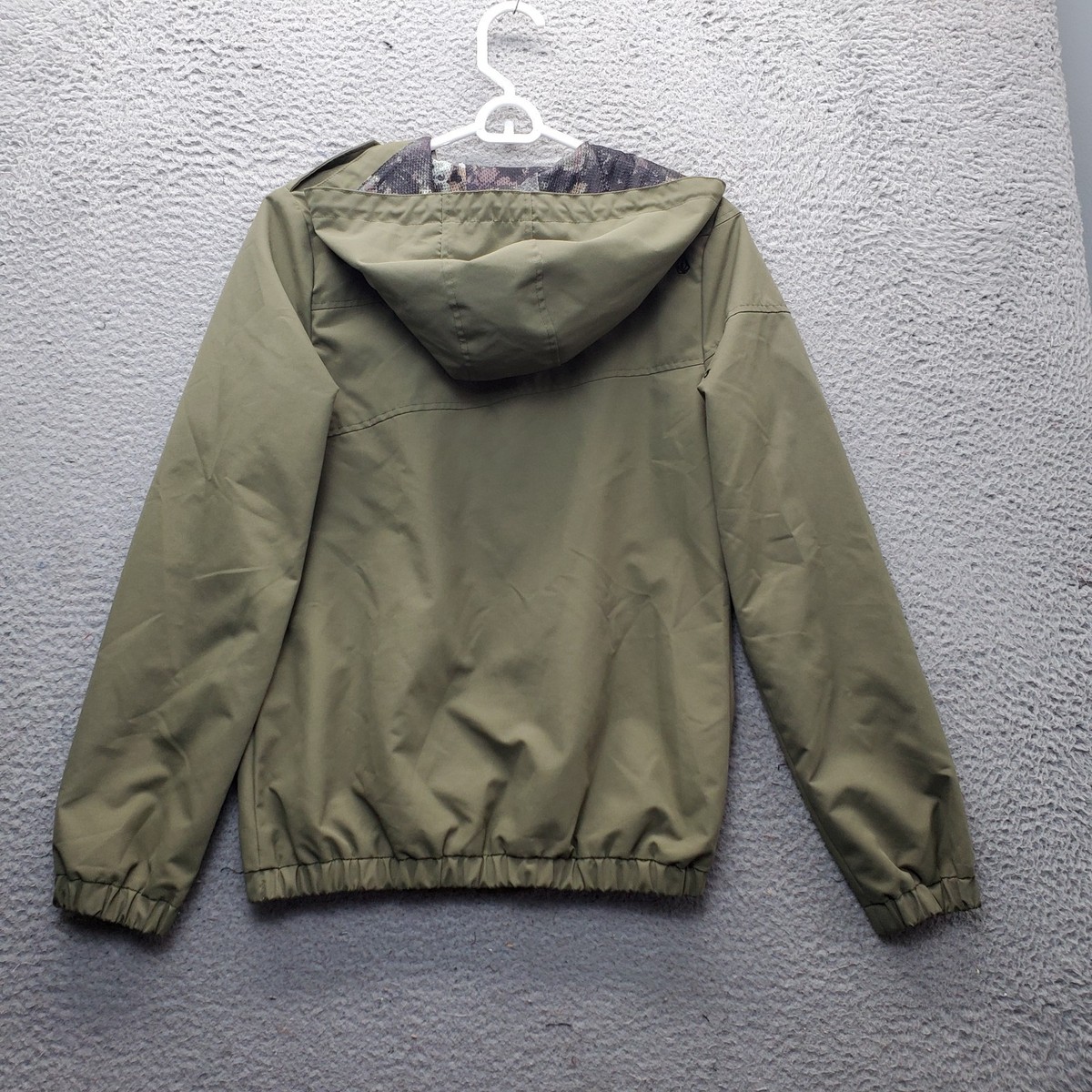 Volcom Scout Rain Jacket Womens XS Green Mesh Lined Long Sleeve