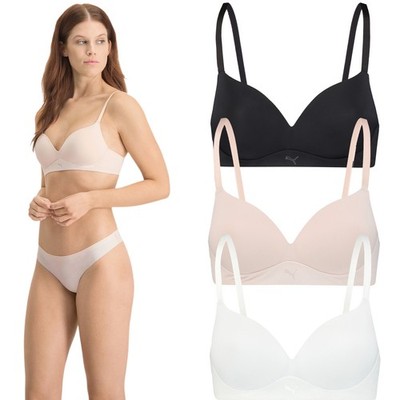 PUMA Damen Soft Padded BH Bustier ohne Bügel Fitness Freizeit 100001008