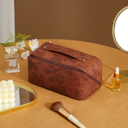 Exquisite Pattern Travel Makeup Bag Vintage Toiletry Organizer Skincare Bag - Picture 6 of 12