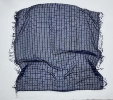 ELEGANT unisex Sheer Lightweight Cotton Scarf W Metallic Threads Details39/43"EC