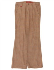 Miss Sixty Damen Bootcut Chino Hose W26 L33 braun Hahnentritt Baumwolle CZ04