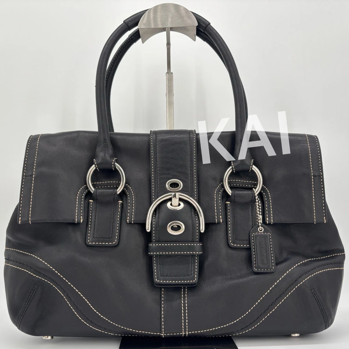 バッグ COACH Hamptons Signature Turnlock Satche Coach Hampton Turn Lock Satchel/Top Handle Bag Handbags & Bags for