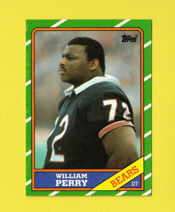 1986 TOPPS #20 WILLIAM PERRY ROOKIE "THE FRIDGE" * FREE SHIP * CHICAGO BEARS
