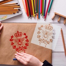 9 Pcs Themed Stencils PET Material Reusable Painting Stencils for Wood Wall Art