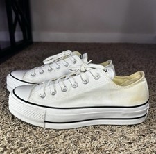 Converse Chuck Taylor All Star Lift Platform Low Women s Size 10 White