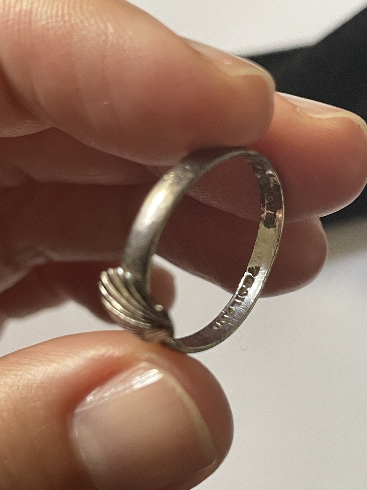 Sterling Silver 925  Ring Round Shell Seashell Bo… - image 4