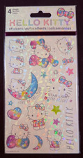 Sanrio -Hello Kitty -Stickers -4 Sheet Pack -2 Sheets w/ Halo 2 Without -White