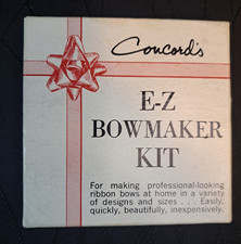 1960s Concord E-Z Bowmaker Kit Vintage Ribbon Bow Maker w/ Box  Instructions