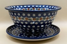 Ceramika Artystyczna Boleslawiec Polish Pottery Colander & Underplate