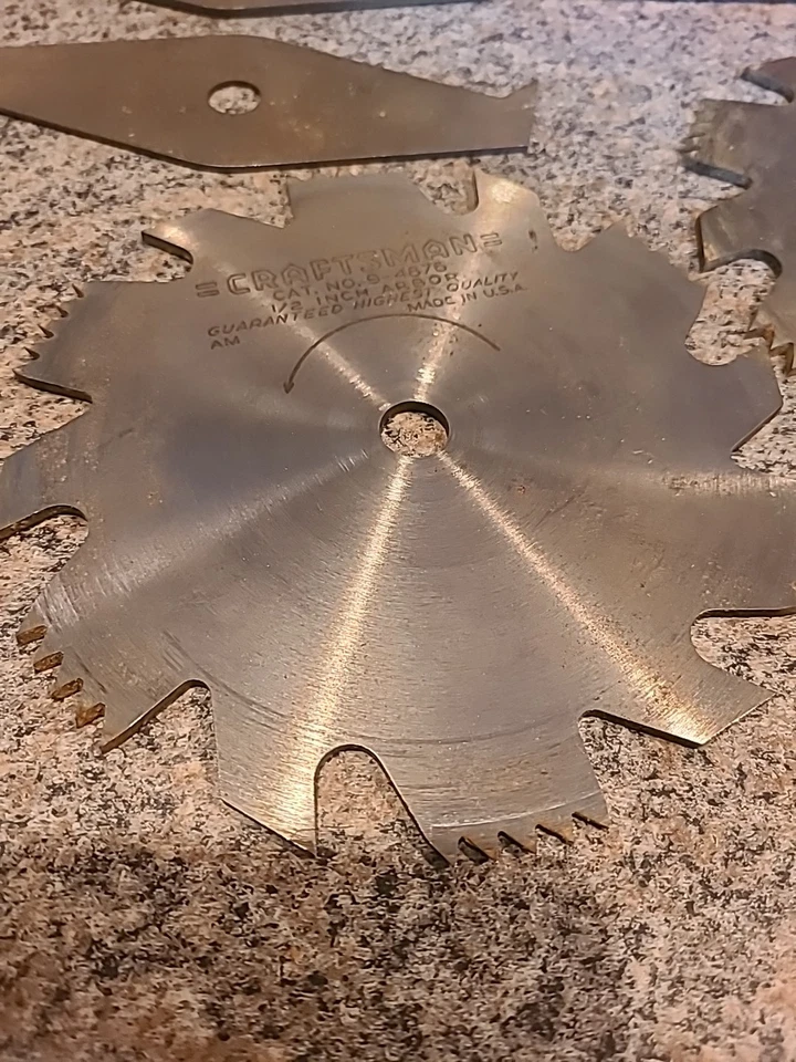 Hojas de sierra Craftsman ranuradoras y cortadoras Dado siete piezas n.º 9-4874 (B7) Foto 2 de 4