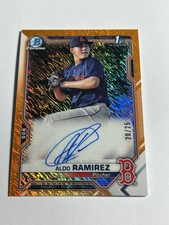 2021 Bowman Chrome Aldo Ramirez Auto /25 Orange Wave 1st Bowman