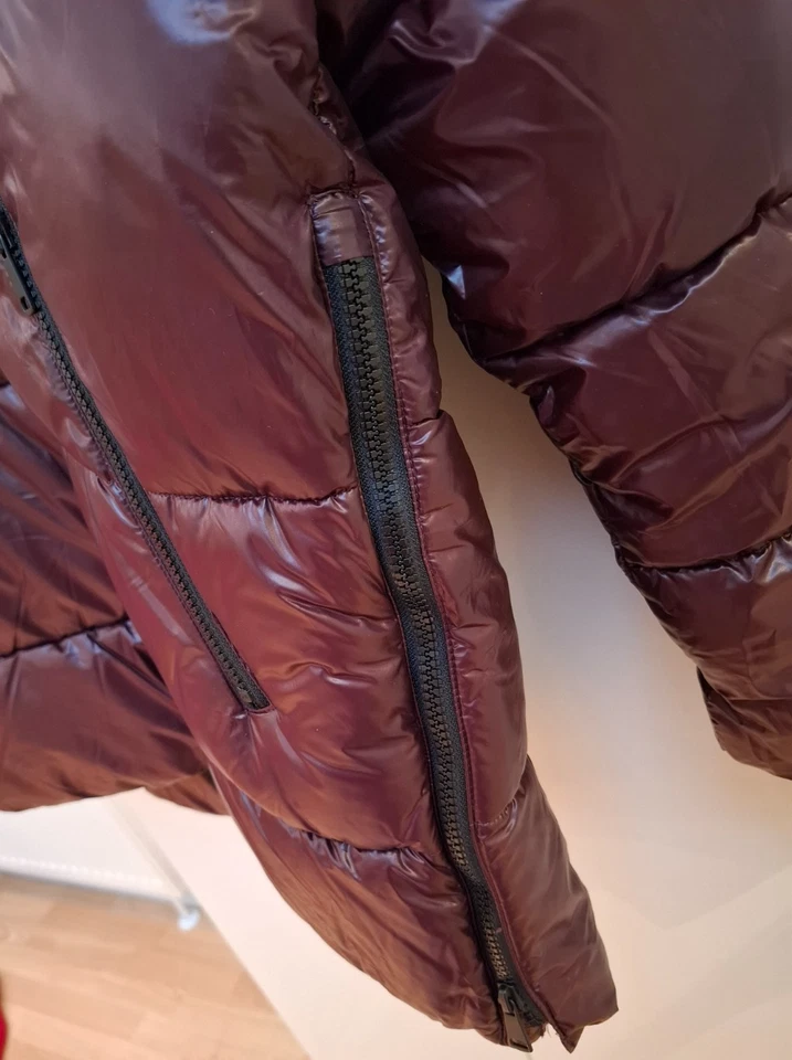 LANDSEND PUFFER Winter COAT/Jacket  SIZE  (14-16 )PURPLE Hooted - Image 4 of 4