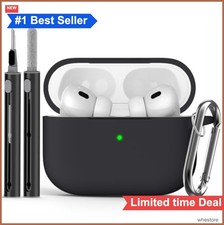 AirPods Pro Case Cover Silicone with Cleaning Pen Keychain Wireless Charging