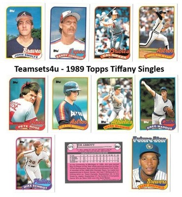 1989 Topps Tiffany Set Break #551-792 * Pick Your Card * Front and Back Scans
