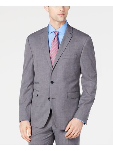 VINCE CAMUTO Mens Gray Slim Fit Wrinkle Resistant Suit Separate Blazer 40L