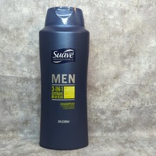 Suave Men Citrus Rush 3 in 1 Shampoo Conditioner Body Wash 28 Fl Oz